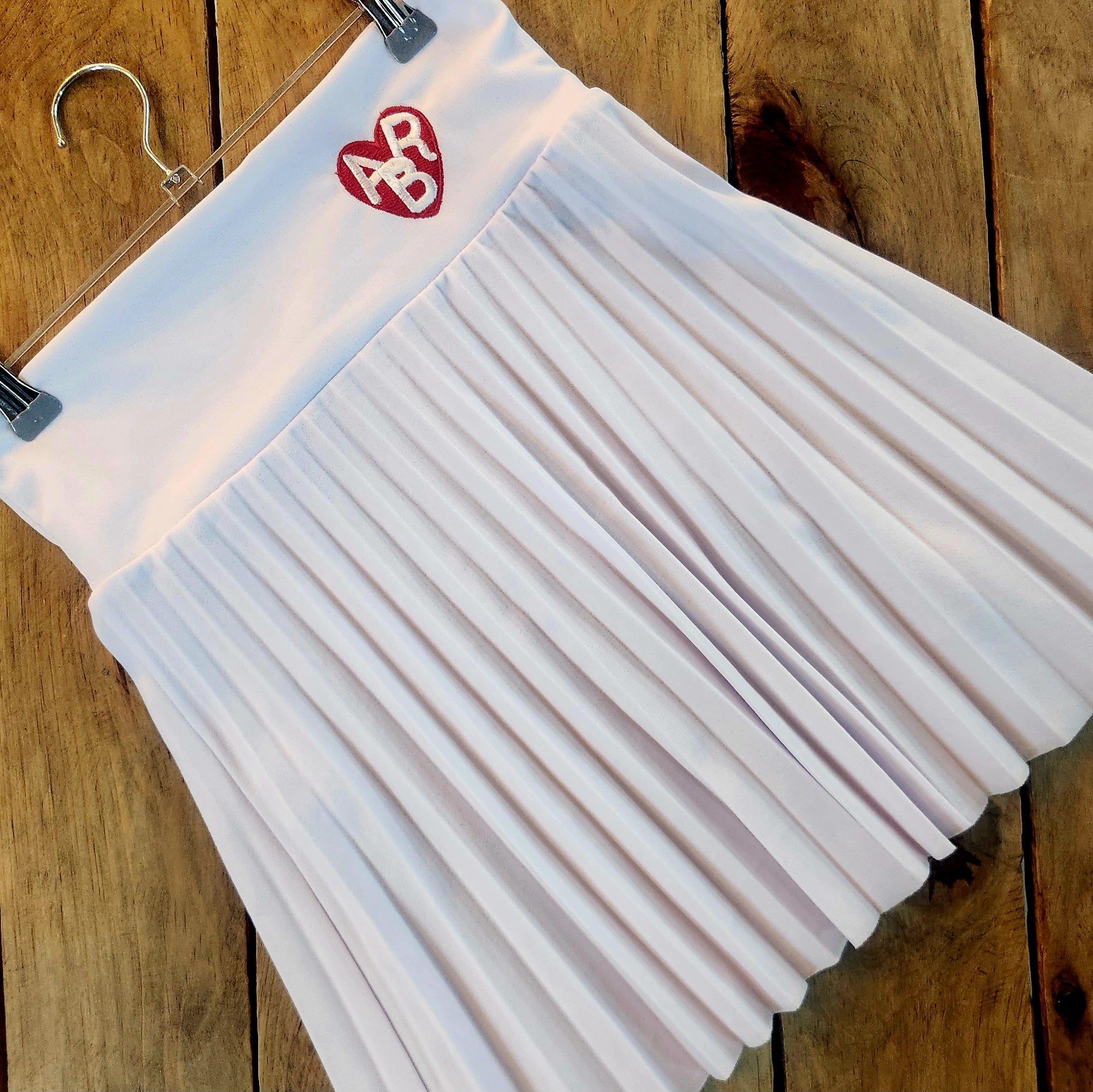 ABR Pleated White Skirt