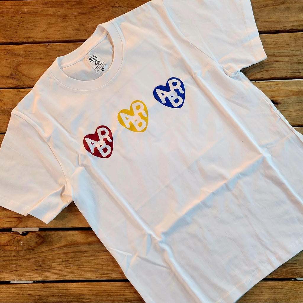 ABR 3 Hearts White T-shirt - ABR Store