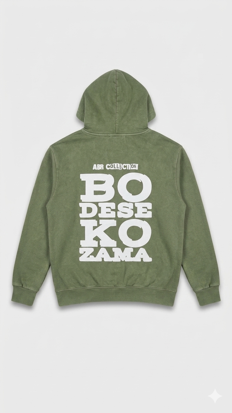 BDKZ Signature Streetwear Hoodie – Comfortable Unisex Design (Washed Green)